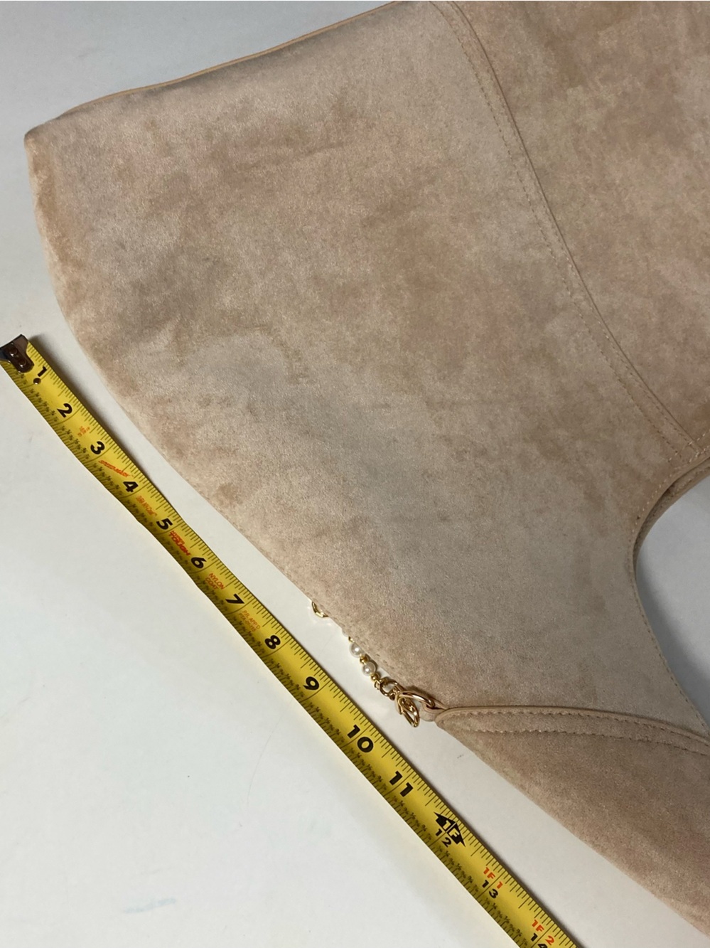 Vegan Suede Cream Brooklyn 39 Bag - Picture 7 of 11